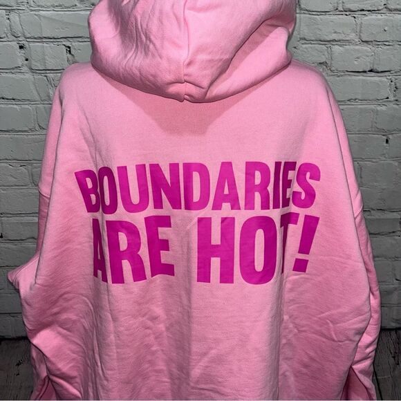 Mayfair Group Boundaries Are Hot Zip Up Hooded Sweatshirt - Picture 10 of 10